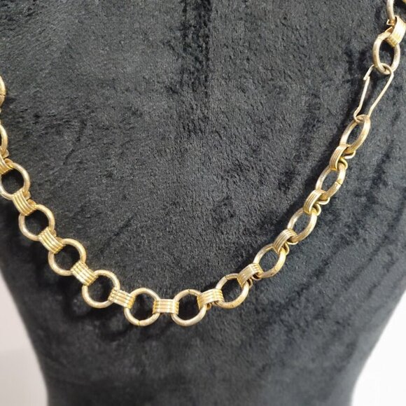 Vintage Unbranded Gold Metal Women's Belt Small - Picture 8 of 11